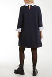 Collar & Cuff A Line Side Pocket Dress For Women  - Dropwear