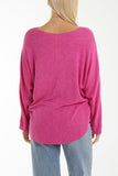 Olive Waffle Fine Knit Batwing Necklace Jumper For Women ONE SIZE - Dropwear