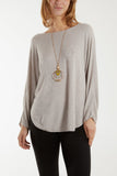 Hot Pink Waffle Fine Knit Batwing Necklace Jumper For Women ONE SIZE - Dropwear