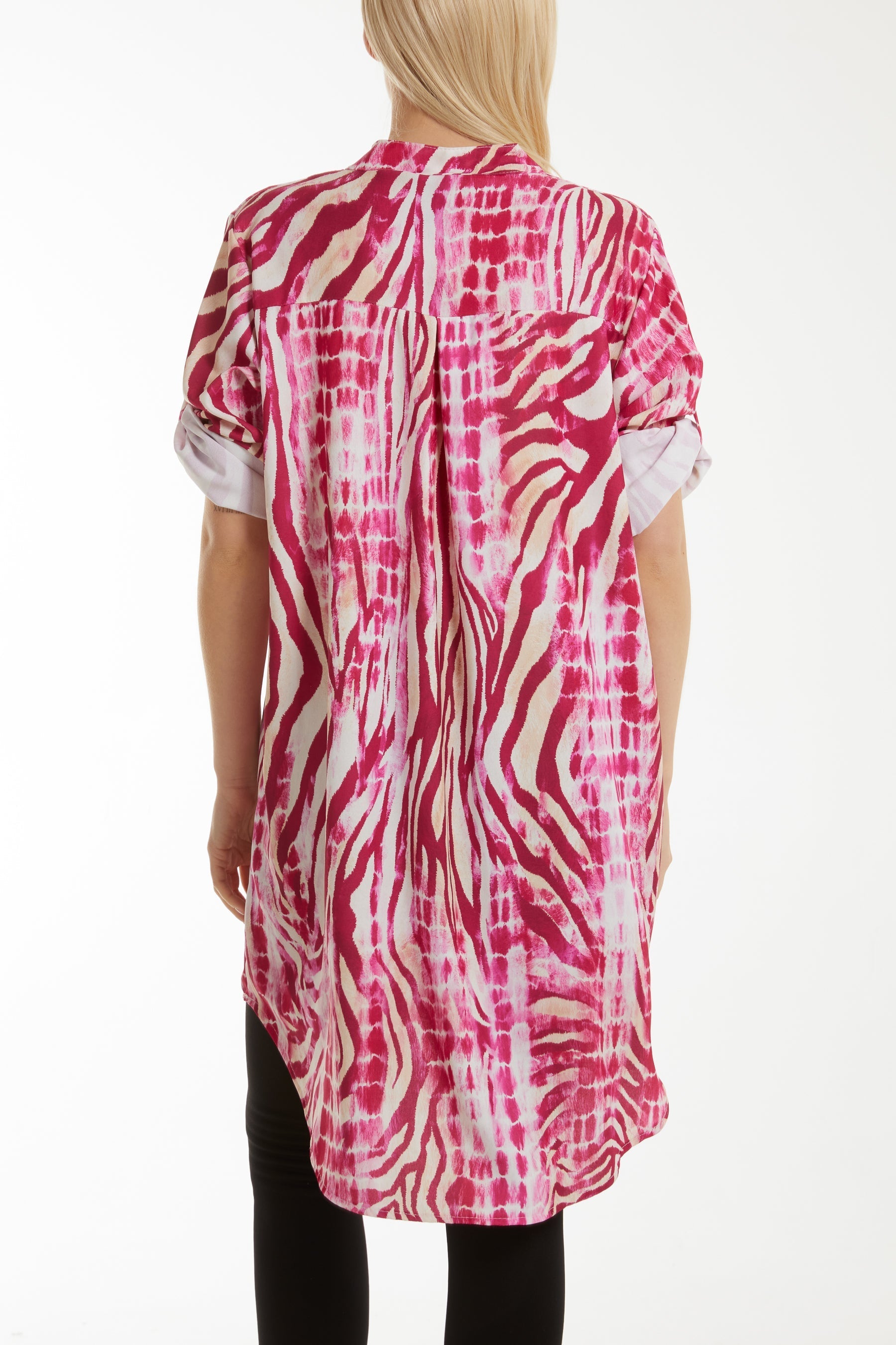 Mixed Animal Print Mini Dress/Shirt For Women  - Dropwear