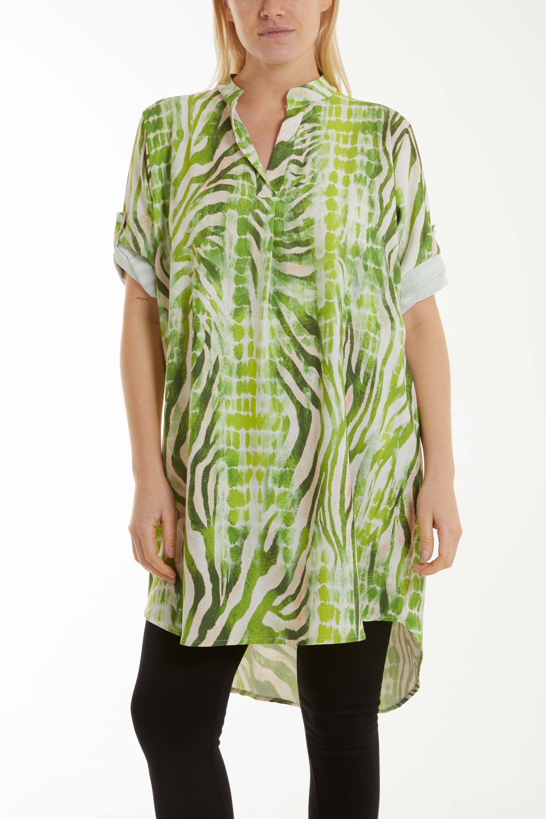 Mixed Animal Print Mini Dress/Shirt For Women  - Dropwear