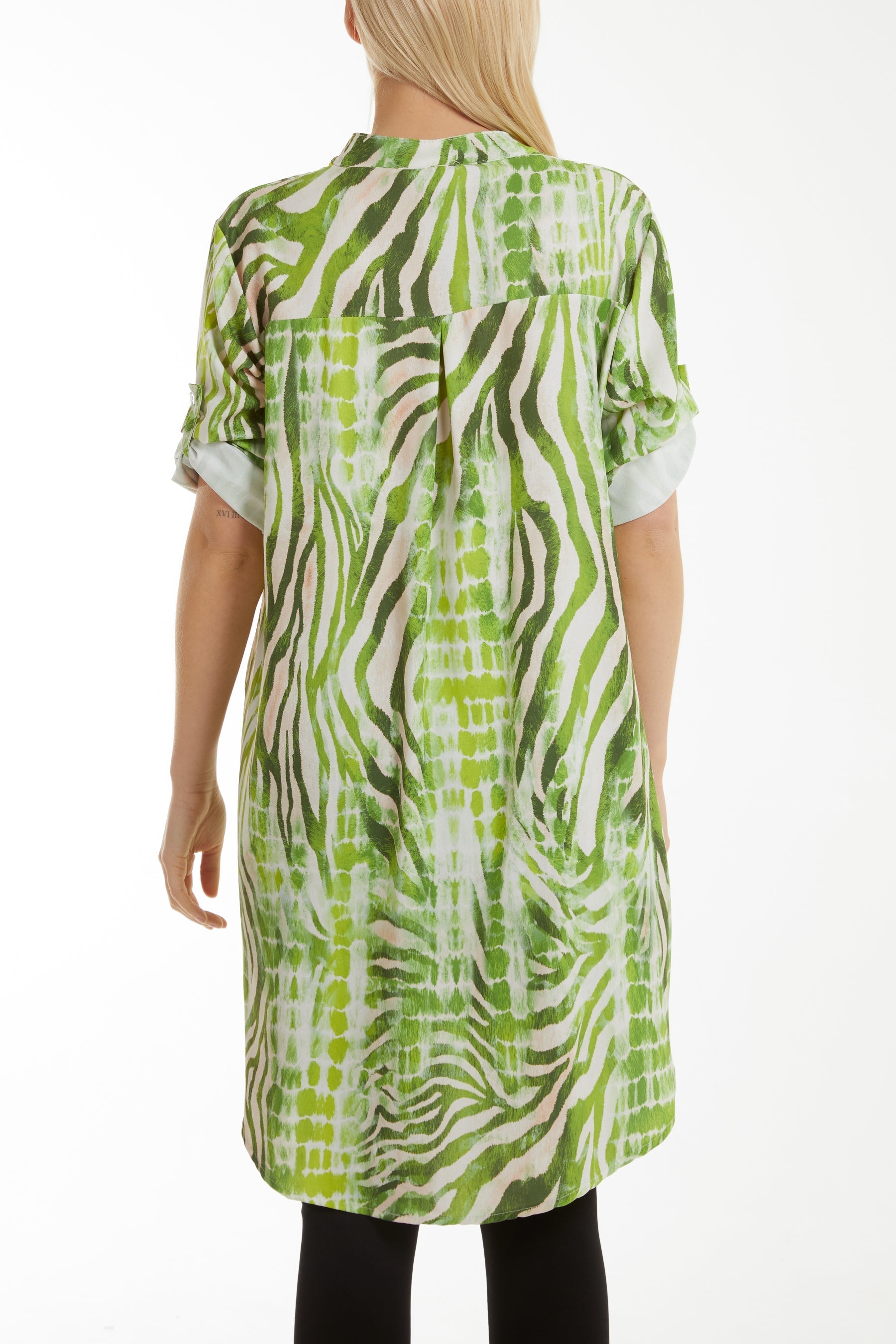 Mixed Animal Print Mini Dress/Shirt For Women  - Dropwear