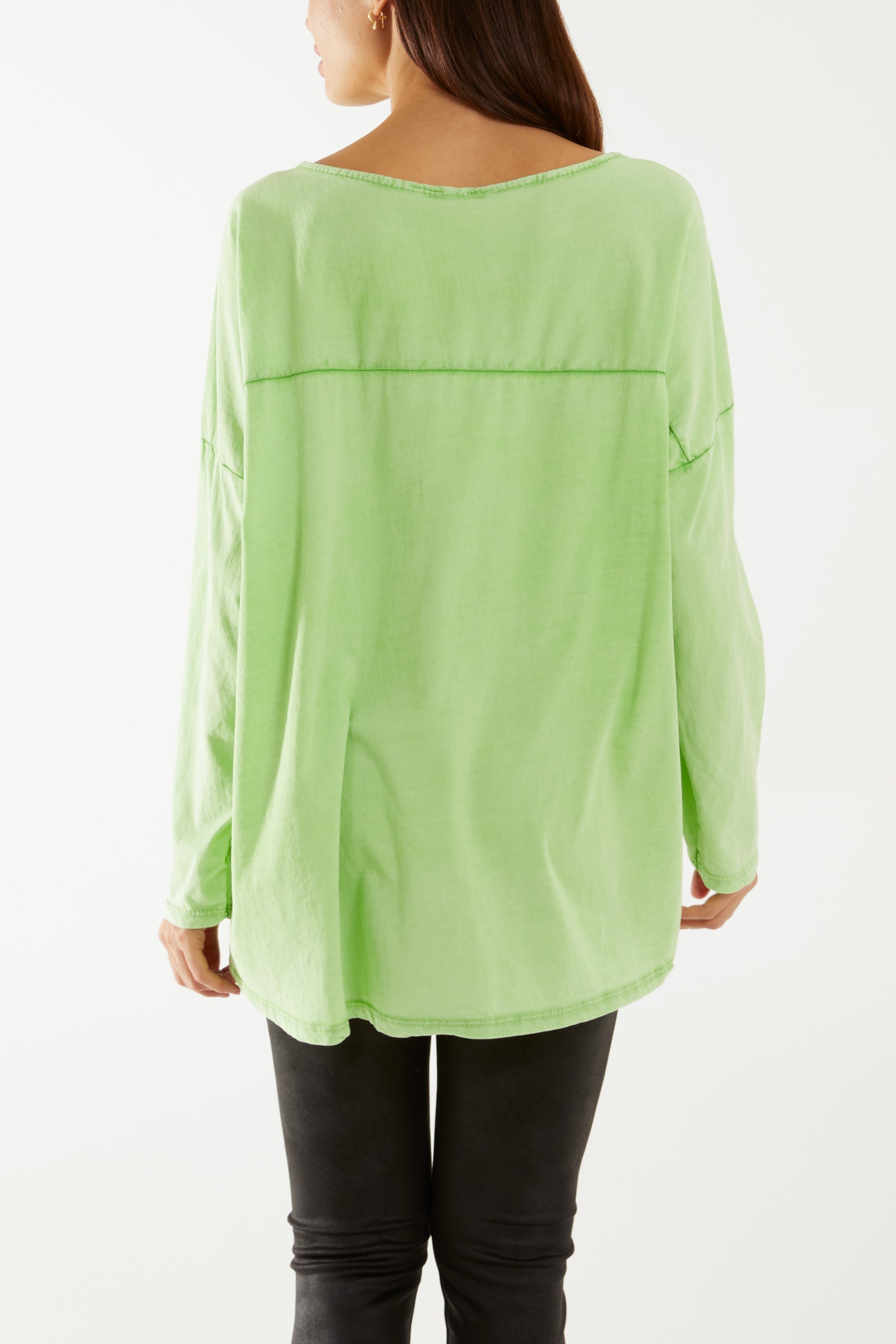 Denim Flocking Double Star Top For Women ONE SIZE - Dropwear