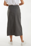 Black Magic String Front Split Pencil Skirt For Women ONE SIZE - Dropwear