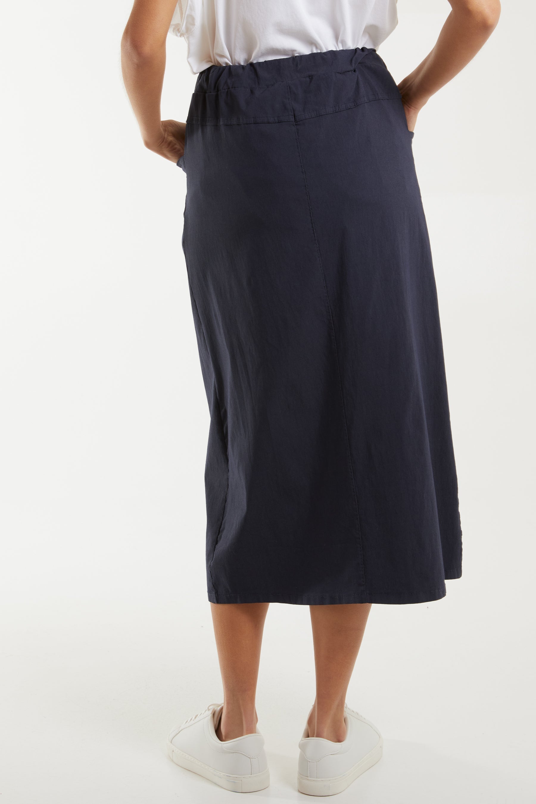 Magic String Front Split Pencil Skirt For Women  - Dropwear