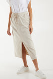 Magic String Front Split Pencil Skirt For Women  - Dropwear