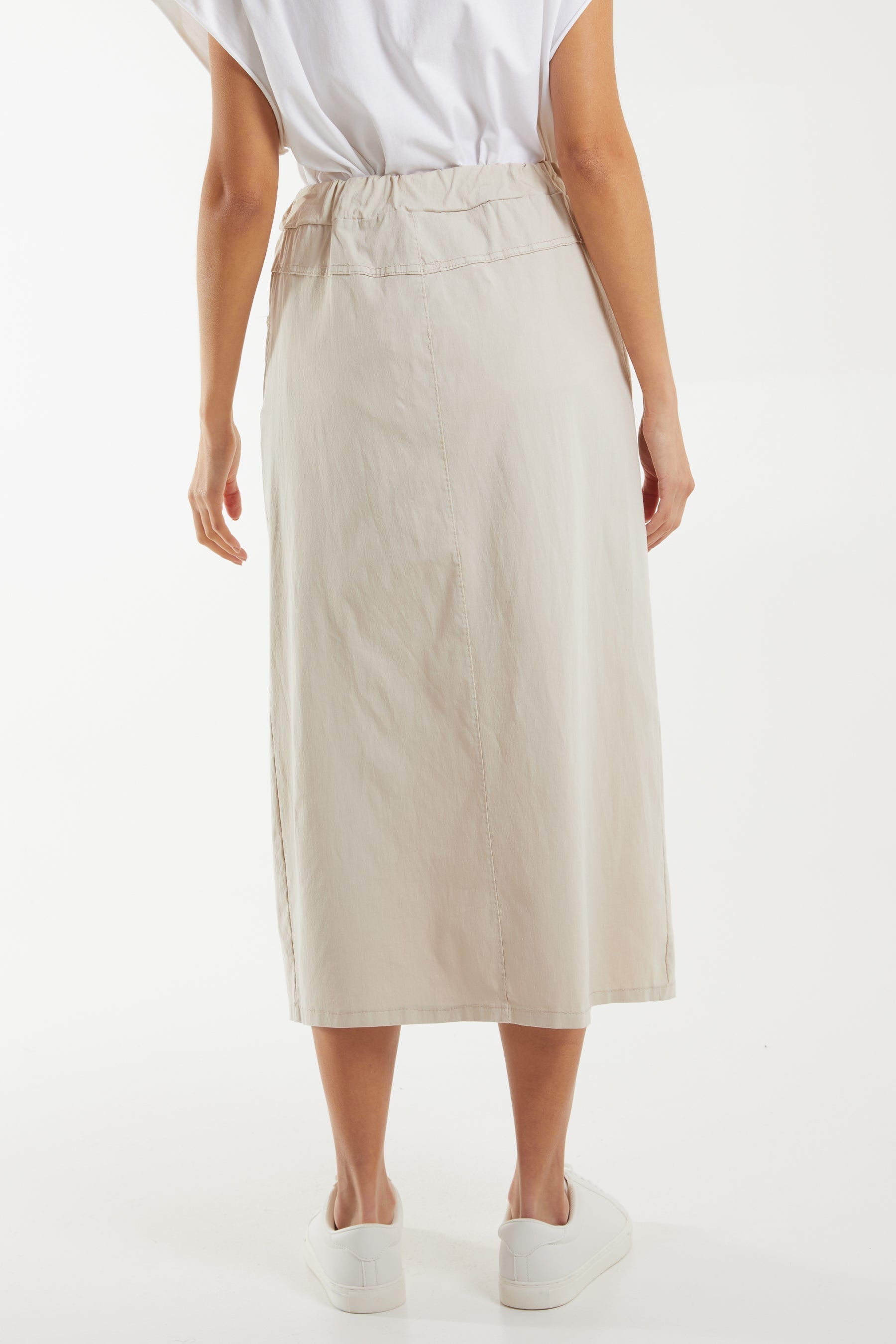 Magic String Front Split Pencil Skirt For Women  - Dropwear