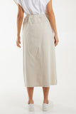 Magic String Front Split Pencil Skirt For Women  - Dropwear