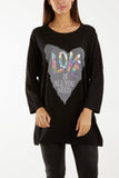 Love Rainbow Sequin Long Sleeve Top