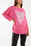 Love Rainbow Sequin Long Sleeve Top