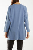 White Love Rainbow Sequin Long Sleeve Top For Women ONE SIZE - Dropwear