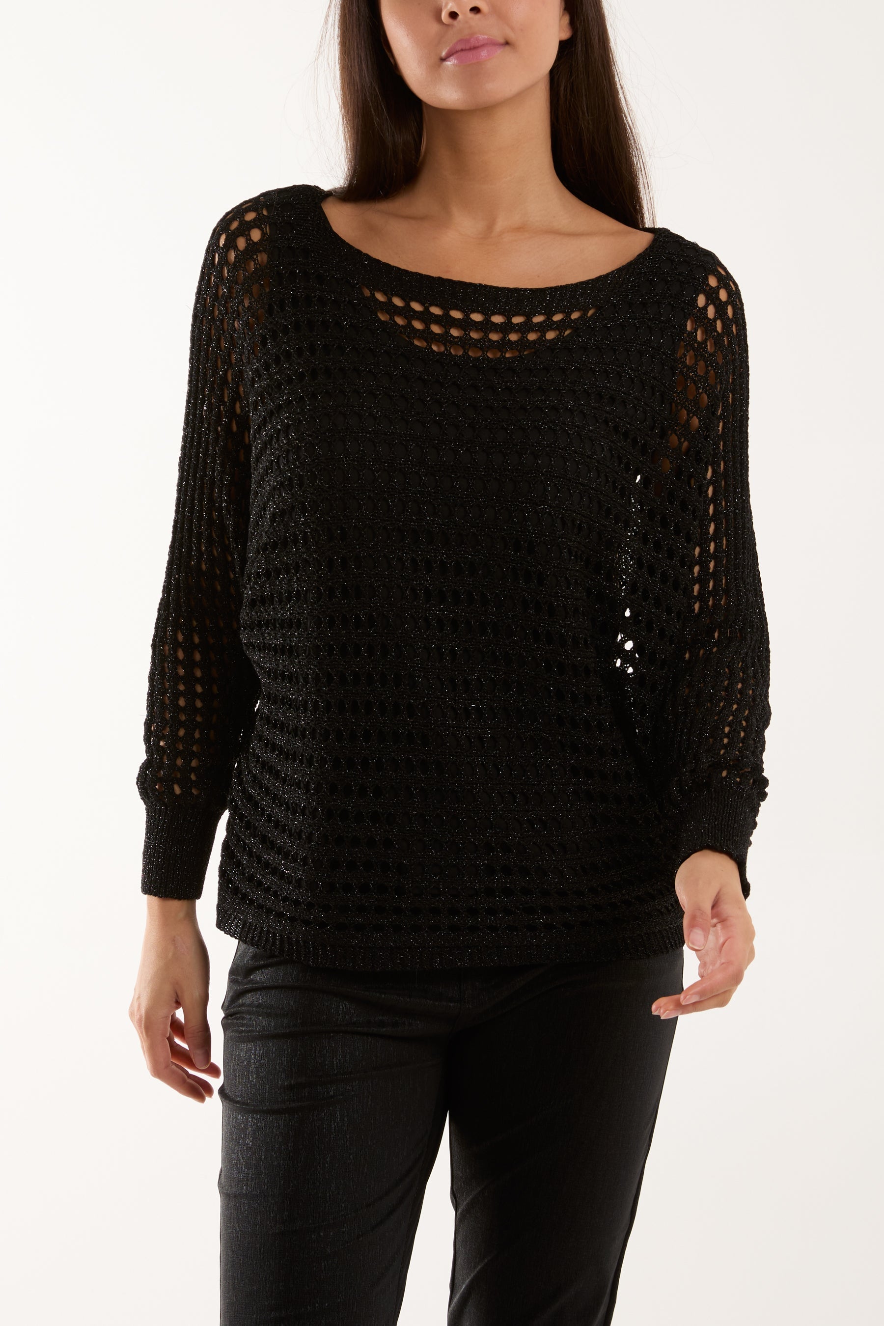 Satin Bow Back Crochet Knit Top For Women  - Dropwear