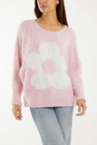 Wool Blend Daisy Boucle Super Soft Knit For Women  - Dropwear