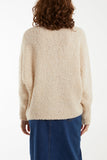 Denim Wool Blend Daisy Boucle Super Soft Knit For Women ONE SIZE - Dropwear