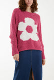 Apple Green Wool Blend Daisy Boucle Super Soft Knit For Women ONE SIZE - Dropwear