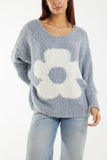 Wool Blend Daisy Boucle Super Soft Knit For Women  - Dropwear