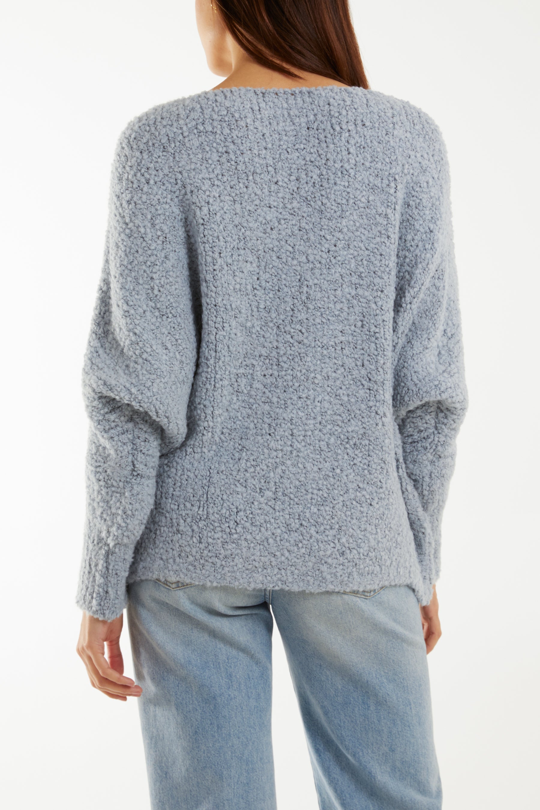 Wool Blend Daisy Boucle Super Soft Knit For Women  - Dropwear