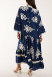 Royal Blue Printed Tiered Maxi Dress For Women ONE SIZE - Dropwear