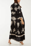 Printed Tiered Maxi Dress For Women  - Dropwear