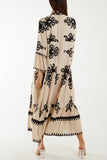 Printed Tiered Maxi Dress For Women  - Dropwear