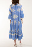 Jade Printed Tiered Maxi Dress For Women ONE SIZE - Dropwear