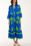 Printed Tiered Maxi Dress For Women  - Dropwear