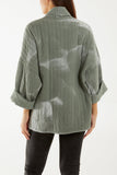 Black Tie Dye Cheese Cloth Kimono Jacket For Women ONE SIZE - Dropwear