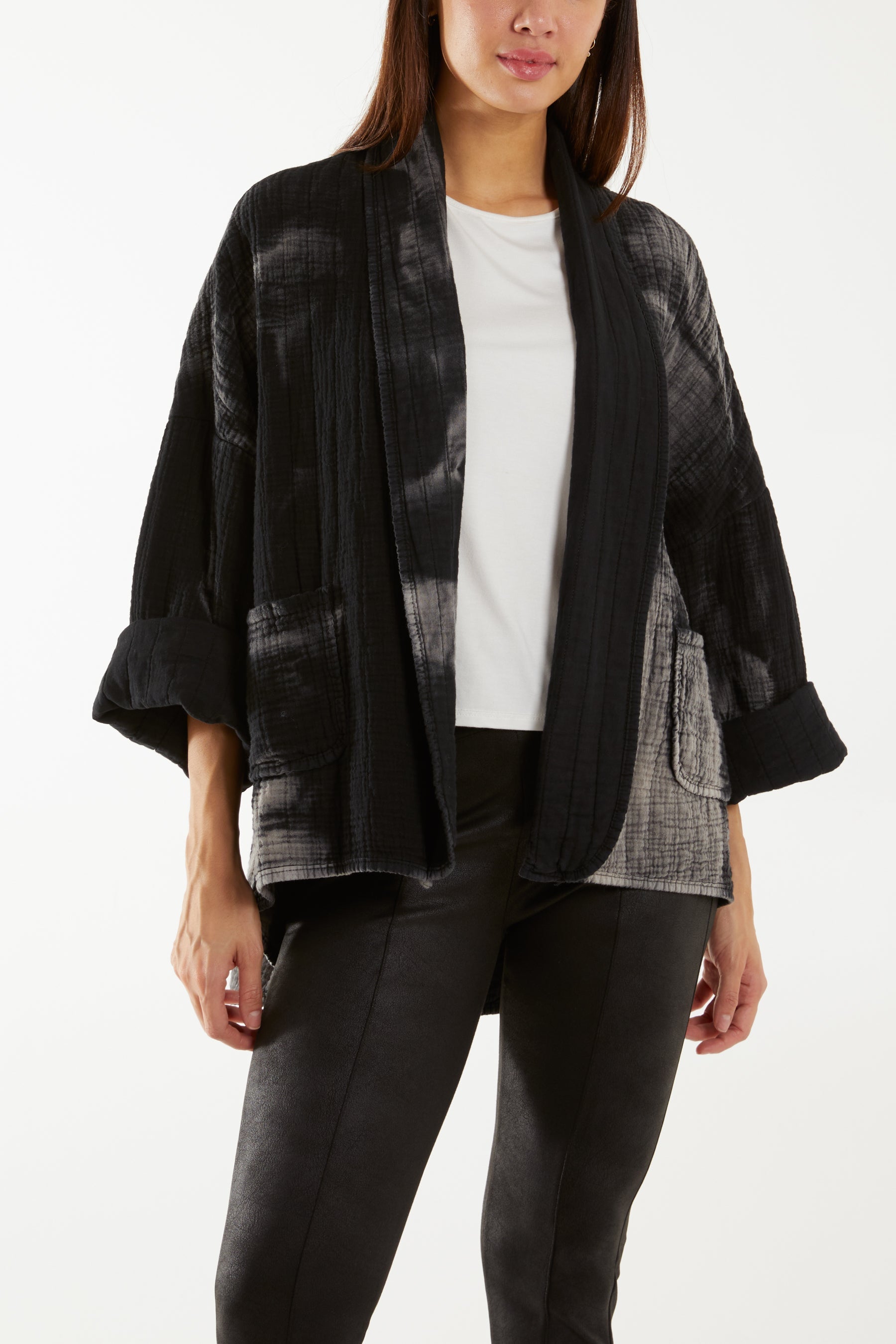 Tie Dye Cheese Cloth Kimono Jacket For Women  - Dropwear