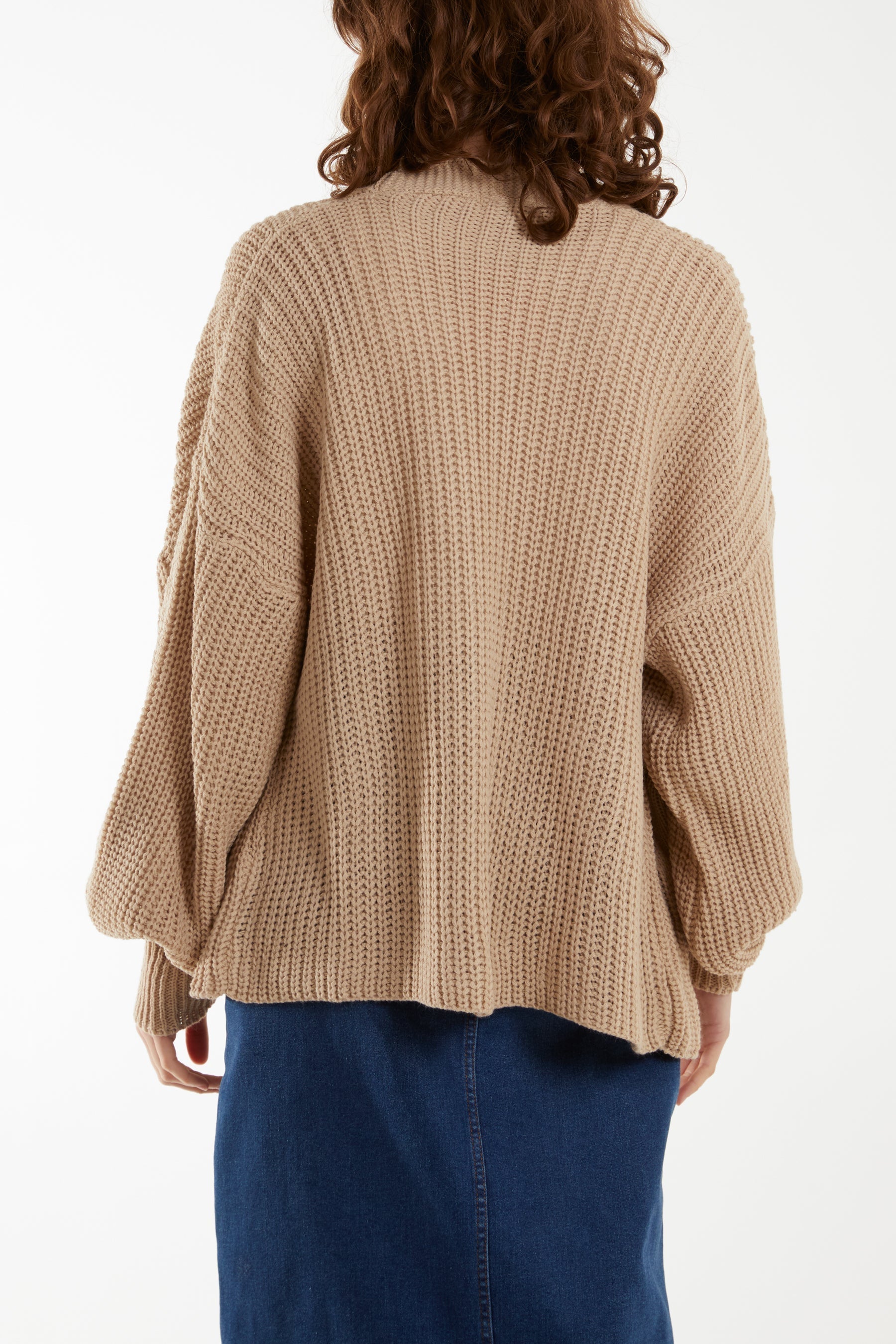 Edge To Edge Knitted Short Cardigan For Women  - Dropwear