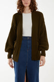 Stone Edge To Edge Knitted Short Cardigan For Women ONE SIZE - Dropwear