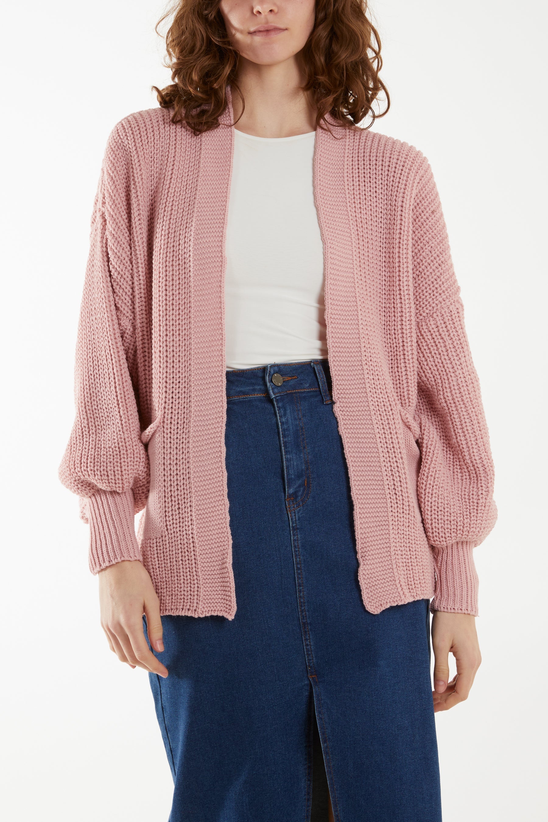 Edge To Edge Knitted Short Cardigan For Women  - Dropwear