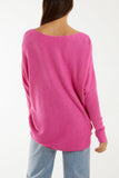 Wool Blend Floral Ribbed Knit Jumper For Women  - Dropwear