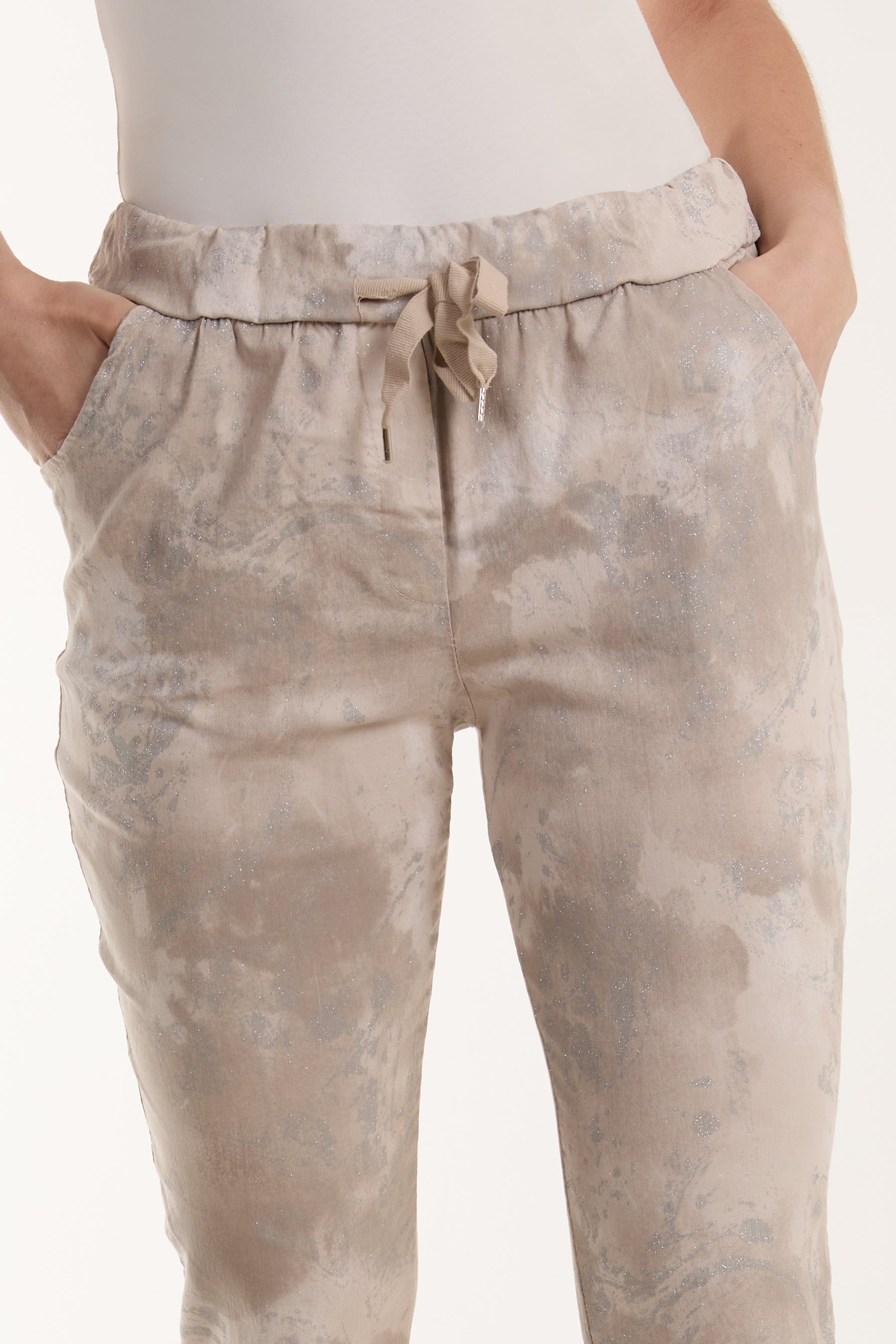 Tie Dye Magic Drawstring Stretch Trouser For Women  - Dropwear