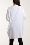 V-Neck Multicolour Flower Oversized Top For Women  - Dropwear