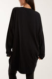 V-Neck Multicolour Flower Oversized Top For Women  - Dropwear