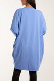 Bubblegum Pink V-Neck Multicolour Flower Oversized Top For Women ONE SIZE - Dropwear