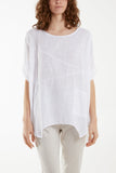 Pure Cotton Asymmetric Hem Pocket Top For Women  - Dropwear