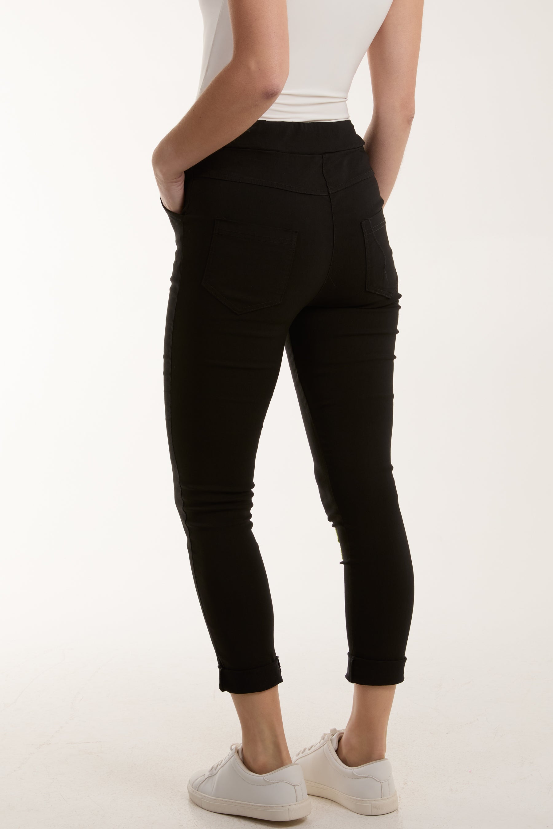 Floral Magic Drawstring Crushed Trousers For Women  - Dropwear