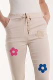Floral Magic Drawstring Crushed Trousers For Women  - Dropwear