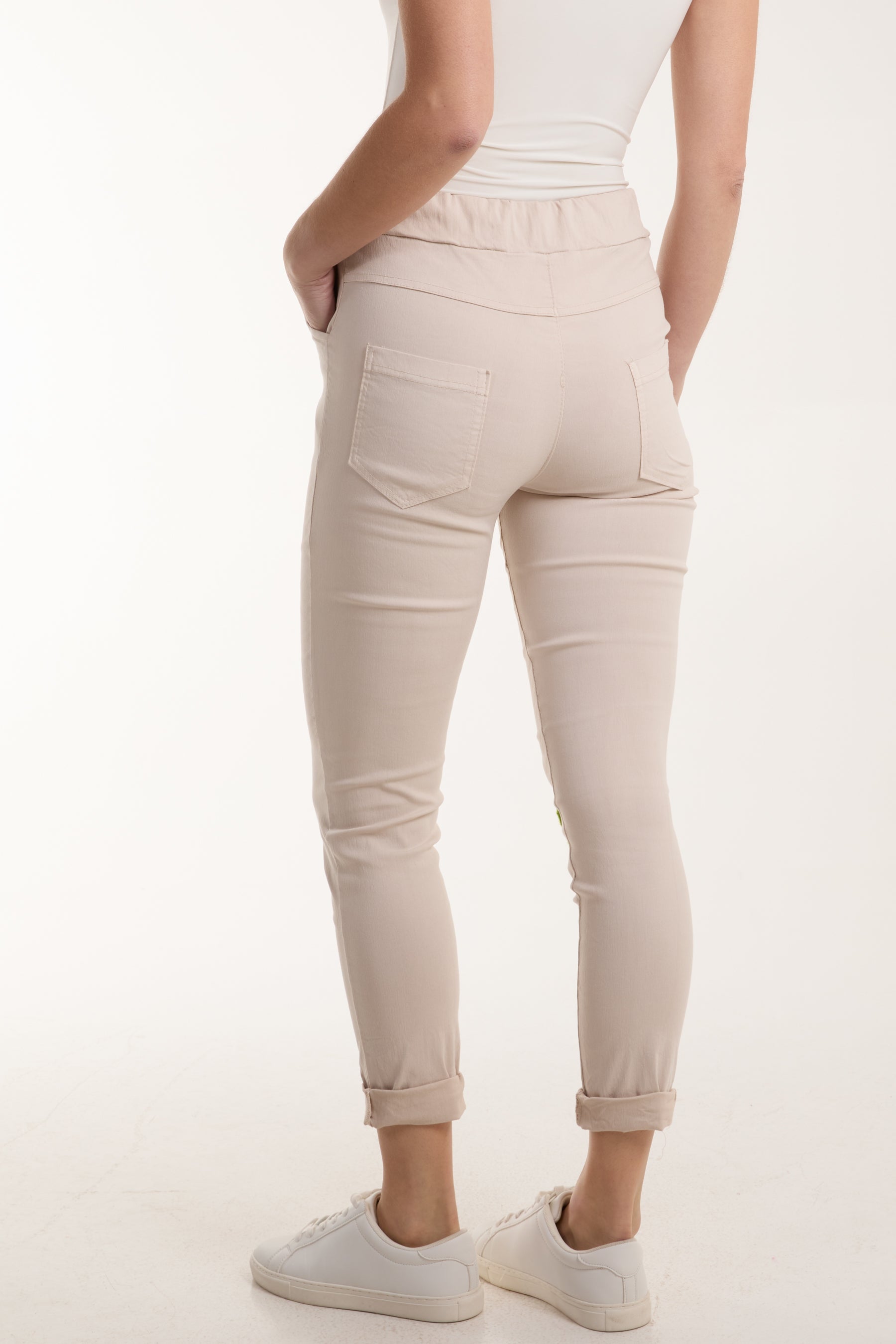 Floral Magic Drawstring Crushed Trousers For Women  - Dropwear