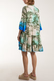Black Tassels Toile De Jouy Tiered Dress For Women ONE SIZE - Dropwear