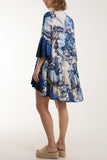 Khaki Tassels Toile De Jouy Tiered Dress For Women ONE SIZE - Dropwear