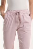 Texture Stripe Pocket Panel Trousers For Women  - Dropwear