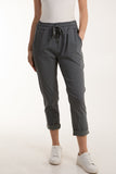 Fuchsia Texture Stripe Pocket Panel Trousers For Women ONE SIZE - Dropwear
