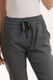 Light Blue Texture Stripe Pocket Panel Trousers For Women ONE SIZE - Dropwear