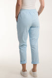 Pink Texture Stripe Pocket Panel Trousers For Women ONE SIZE - Dropwear