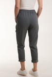 Texture Stripe Pocket Panel Trousers For Women  - Dropwear