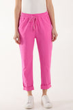 Texture Stripe Pocket Panel Trousers For Women  - Dropwear