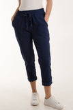 Texture Stripe Pocket Panel Trousers For Women  - Dropwear
