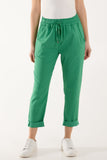Texture Stripe Pocket Panel Trousers For Women  - Dropwear